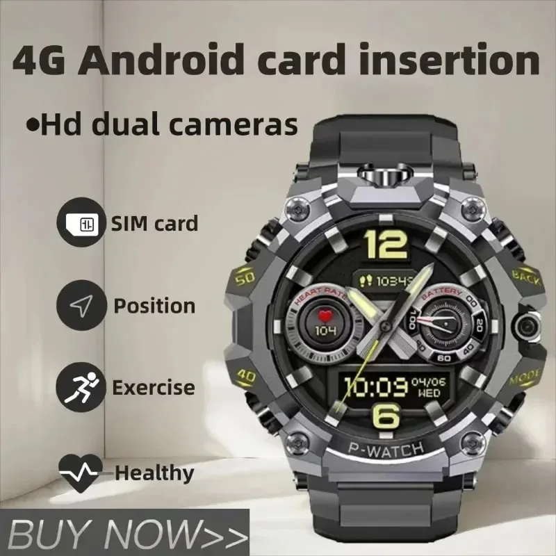 5G/4G Smart Watch, 1.5 Inch AMOLED HD Screen, GPS WiFi Bluetooth, IP68 Waterproof  Smartwatch for Men Women