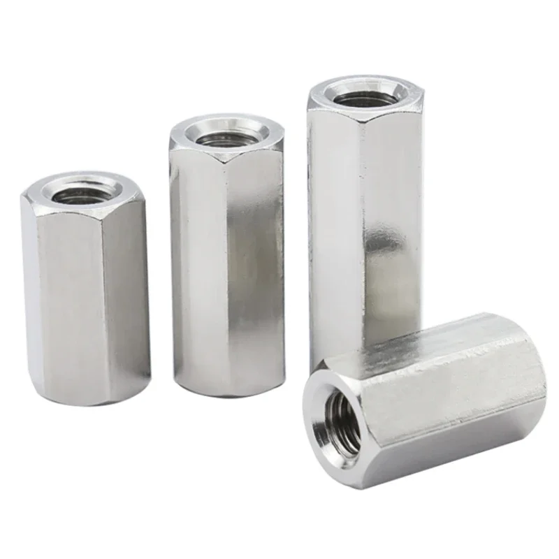 M5 M6 M8 M10 304 Шестигранная удлинительная гайка из нержавеющей стали с внутренним стержнем Шестигранные гайки Длина 10 мм-45 мм