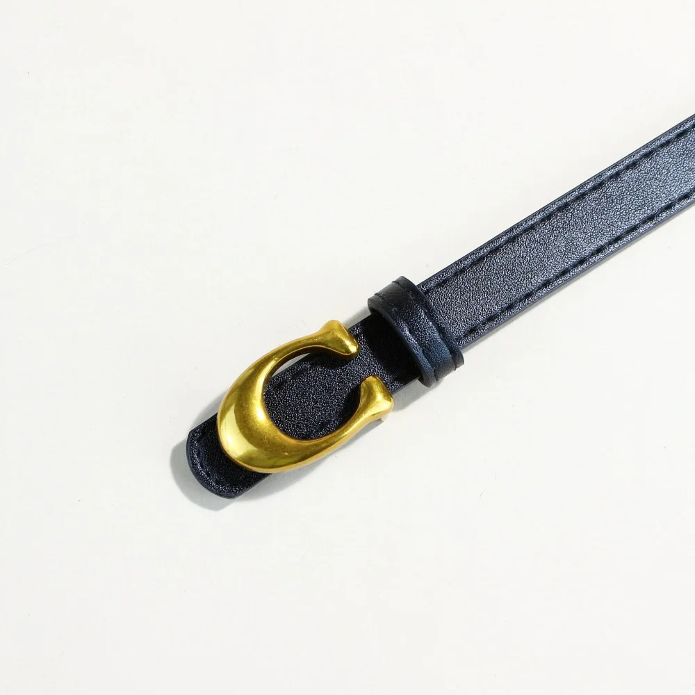 حزام جلد ماركة فاخرة للنساء مصمم سبيكة مشبك حزام الخصر الإناث الجينز بنطلون فستان حزام الخصر