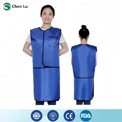 Genuine x-ray gamma ray protective 0.35/0.5mmpb sleeveless lead vest and lead skirt nuclear radiation protective lead apron set