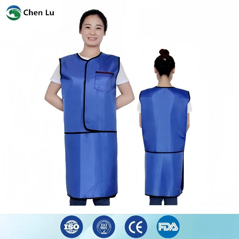 Genuine X-Ray Gamma Ray Protective 0.35/0.5mm Pb Sleeveless Lead Vest and Lead Skirt Nuclear Radiation Protective Lead Apron Set