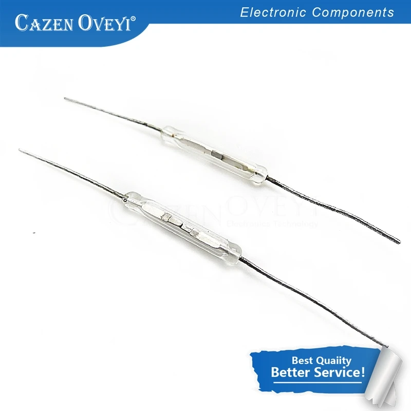 10 шт./лот, сухая герконовая труба, REED SWITCH 2X14 мм, стекло, белый цвет, Н/О, ток низкого напряжения, 100% новый оригинальный в наличии