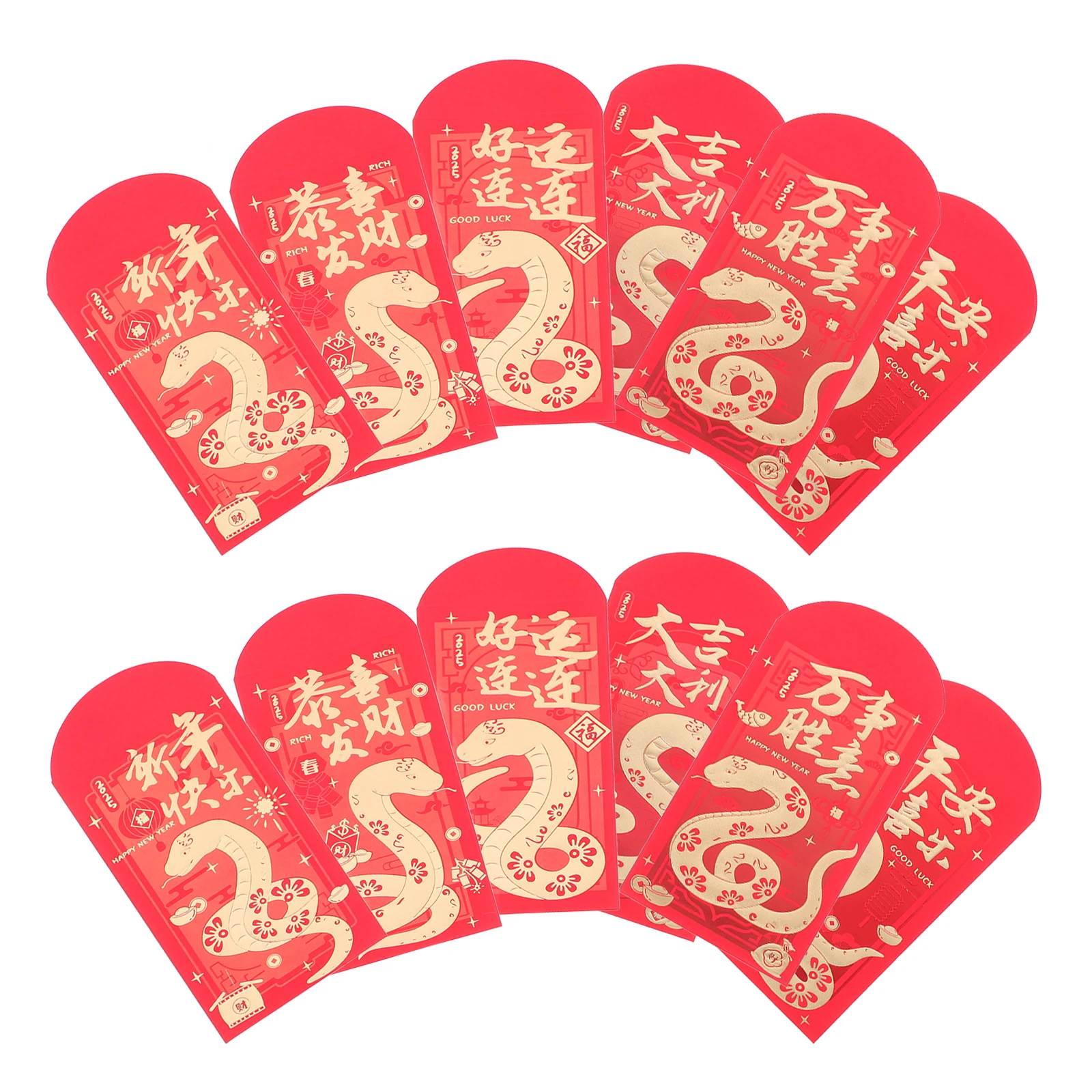 

36 Pcs Red Envelope Bag Chinese New Year Snake Year Cash Paper Envelopes Lucky Money Ceremony Packet Wedding Birthday Festival