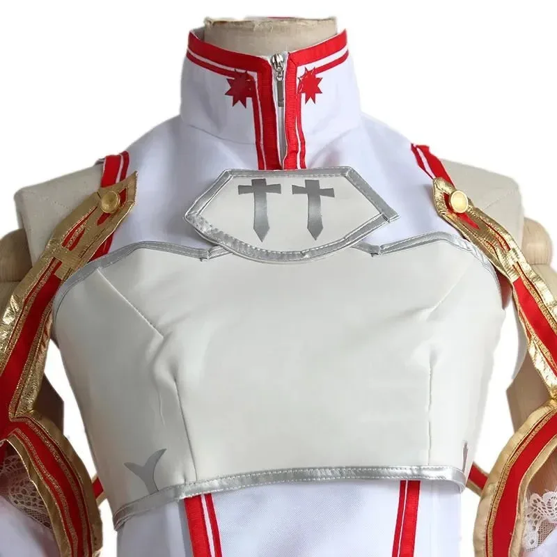 مجموعة كاملة من ملابس بدلة المعركة Sao Asuna Yuuki مع W Juh Anime Sword Art Online Asuna التأثيرية فستان موحد لجميع القديسين