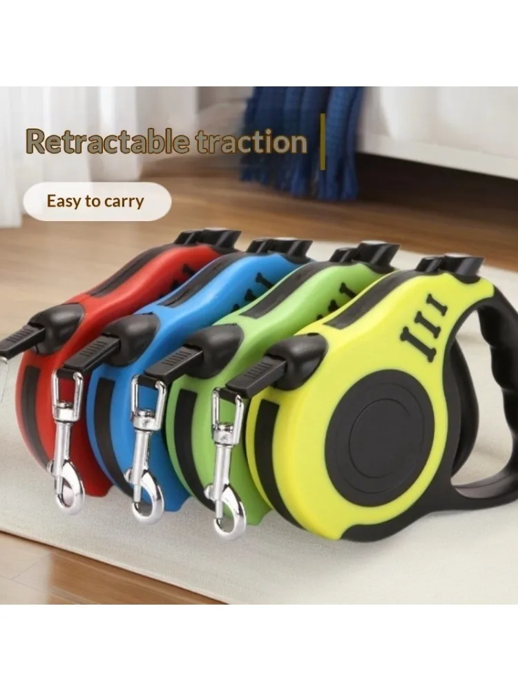 AIWO Hamburger Retractable Dog Leash, Automatic Extendable Pet Walking Leash, 3M / 5M Anti-Tangle Dog Traction Rope