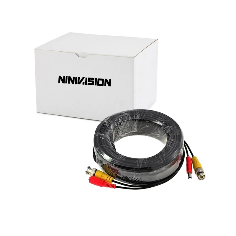 BNC Cable 10M Power Video Plug And Play Cable For CCTV Camera System Security Free Shipping