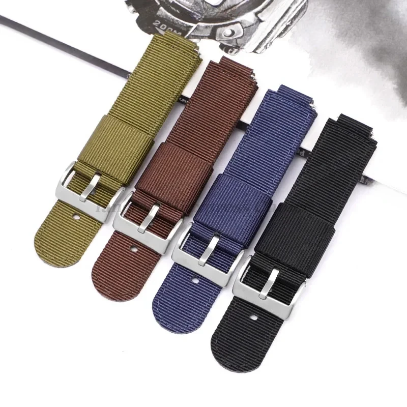 16mm 18mm Strap for Casio GM110 GM2100 GA900 AQ-S810 5600 Watchband Nylon Canvas Strap Quick Release Men Sport Watch Accessories