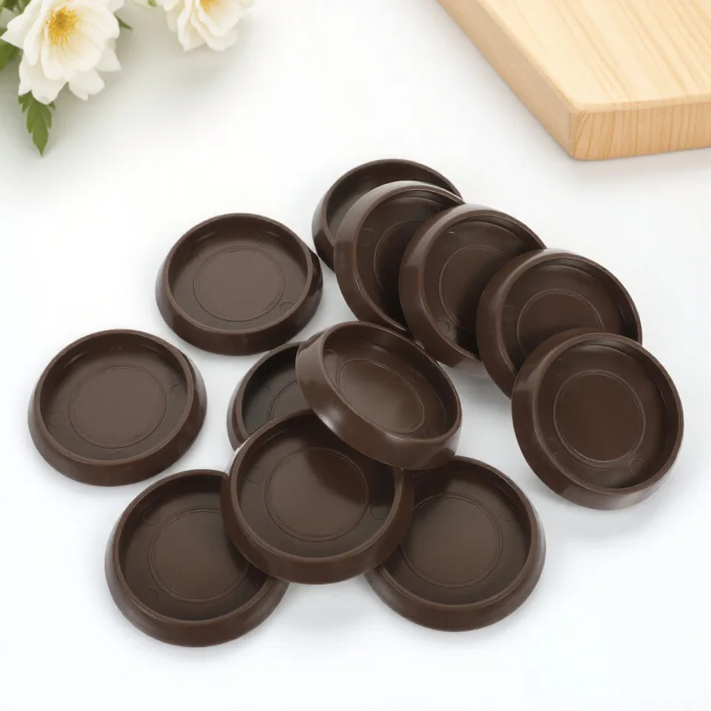 

12Pcs Multi-Function Furniture Coasters Anti-Slip Compact Bed Stoppers Durable Plastic Couch Stoppers Reduce Vibration Noise