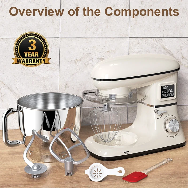 Hot sale 2025 New Kitchen Appliances 6.2L 8830 Motor Stand Bakery for Amasadoras Food Processor Cake Batedeira Mixing