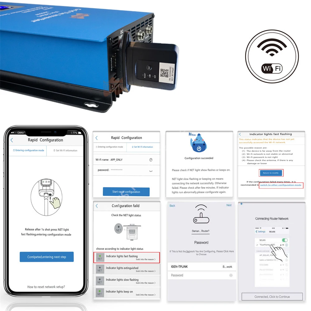 Picture 4: 1000W Wind Grid Connected Micro Inverter, Automatically Matching 120V and 230V, Optional WIFI and Current Limiting Function