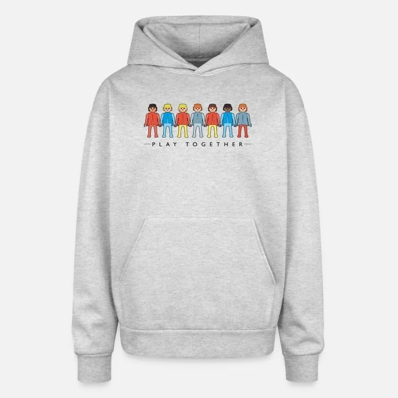 

Модная хлопковая толстовка с капюшоном «Дружба» в стиле с крутым дизайном красочных мультяшных персонажей — привлекательный логотип «PLAY TOGETHER»