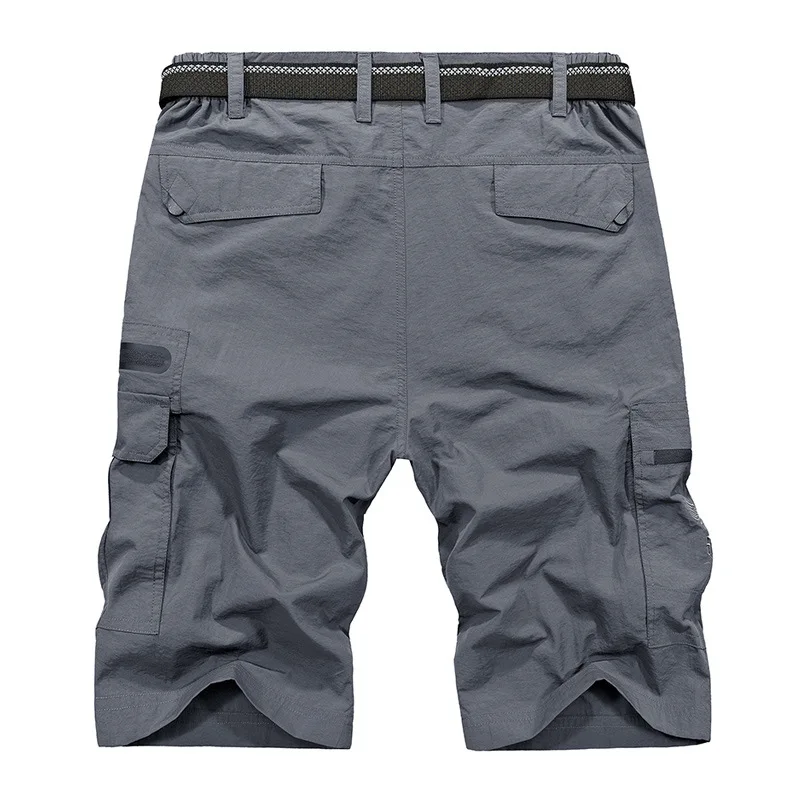 Summer Quick Drying Waterproof Shorts Men Tactical Multi-pocket Short Trouser Outwear Cargo Shorts masculino Men Plus Size M-4XL