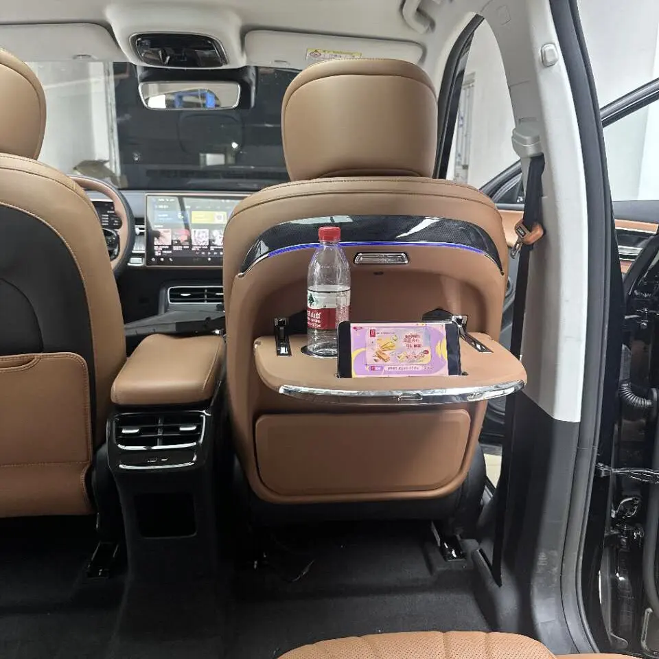 For Chery Tiggo 8 8L Tiggo 9 2026 Car Folding Small Table Wireless Charger Ambient Light Seat Back Foldable Laptop Table Plate