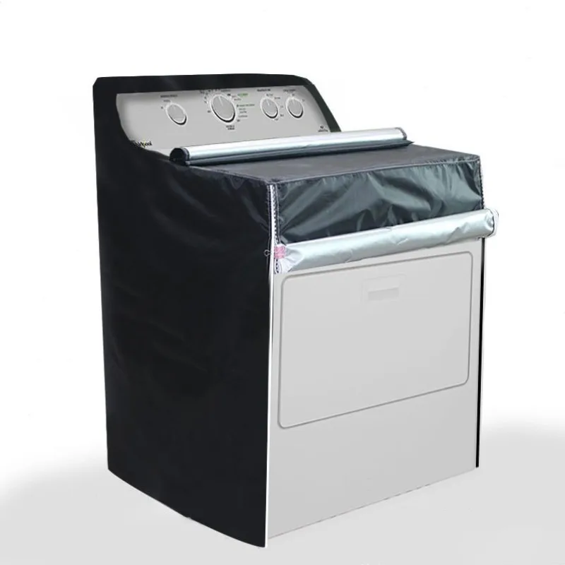 Top Loading Washing Machine Cover Waterproof Dustproof Anti-UV Washer Protector with Rollable Top for Indoor Balcony Outdoor Dry