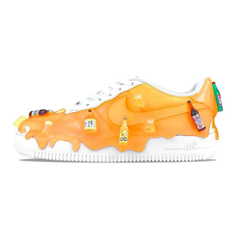 

[На заказ Y для мужчин и женщин, пищевая теплая волна] Nike Air Force 1, пищевая тема, пара пивных волн, противоскользящая, износостойкая