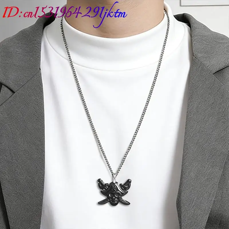 Burmese Jadeite Skull Pendant Necklace Vintage Real Jade 925 Silver Luxury Amulet Charm Gemstone Gifts for Women - view 4