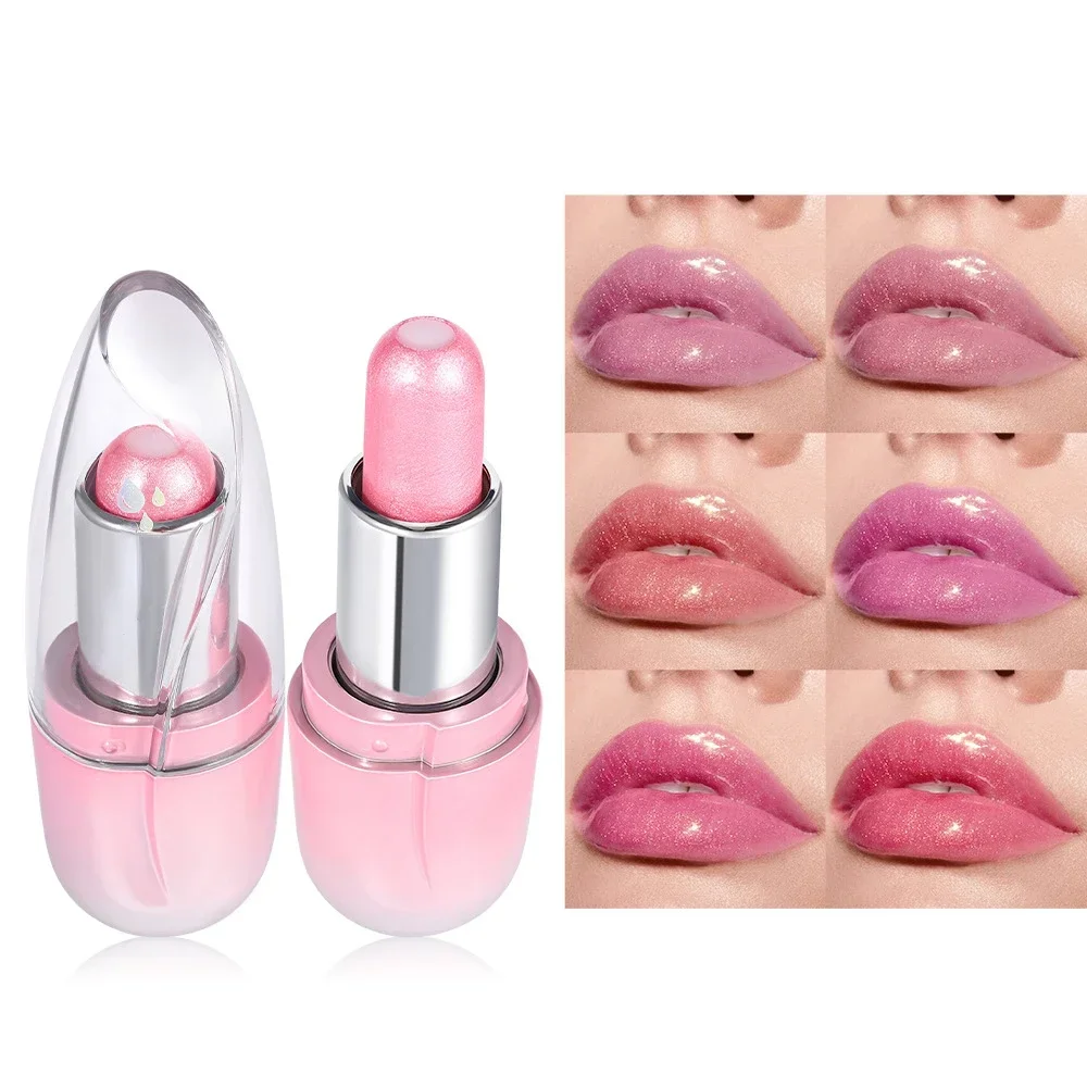 Sandwich Jelly Glitter Lipstick Diamond Shiny Moisturizing Solid Lip Gloss Long Lasting No-stick Cup Pearl Sexy Lip Balm Makeup