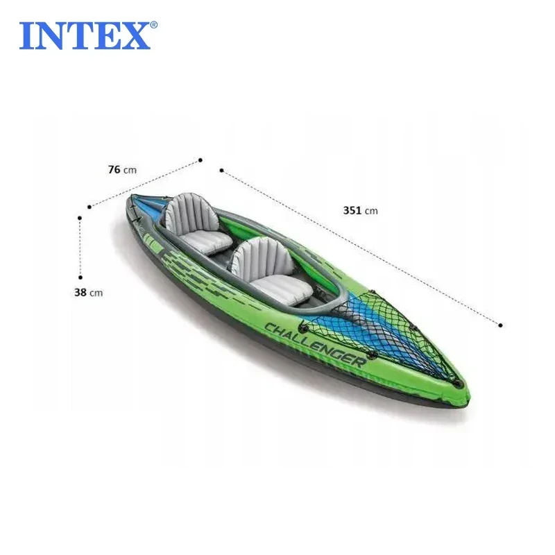 INTEX CHALLENGER K2 KAYAK 68306 Hot Sale Fishing Kayak 2 Person Inflatable Canoes Boat Ocears With Two Seats Ocean Kayakn Wate