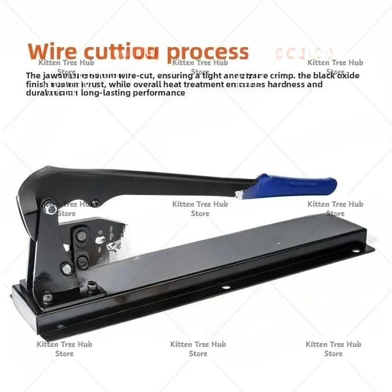 Open Barrel OT Terminal Crimping Tool for U Type Wire Connectors 5-200A, Professional Copper Cable Lug Crimper Pliers