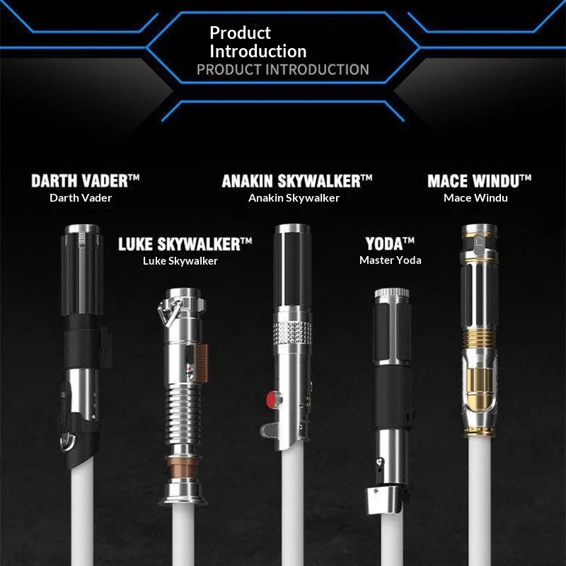 Zhongdong Lightsaber Star Wars Light Up Sound Effect Darth Vader Anakin Luke Yoda Mace Windu Cosplay Prop Collection Gift
