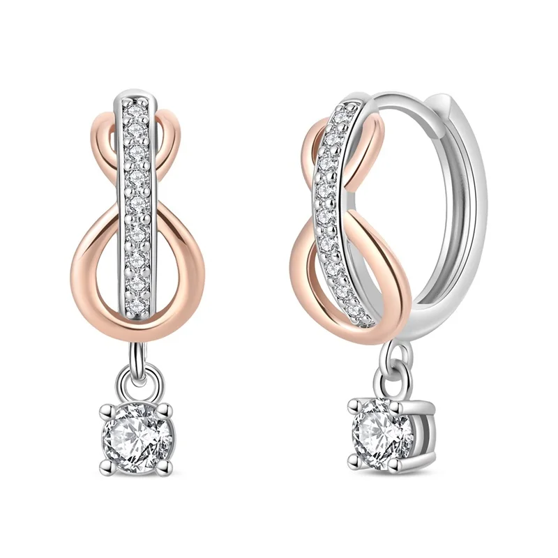 New 925 Sterling Silver Simplicity Unlimited Zircon Women Earrings Brilliant Wedding Engagement Star Earrings Jewelry Gift