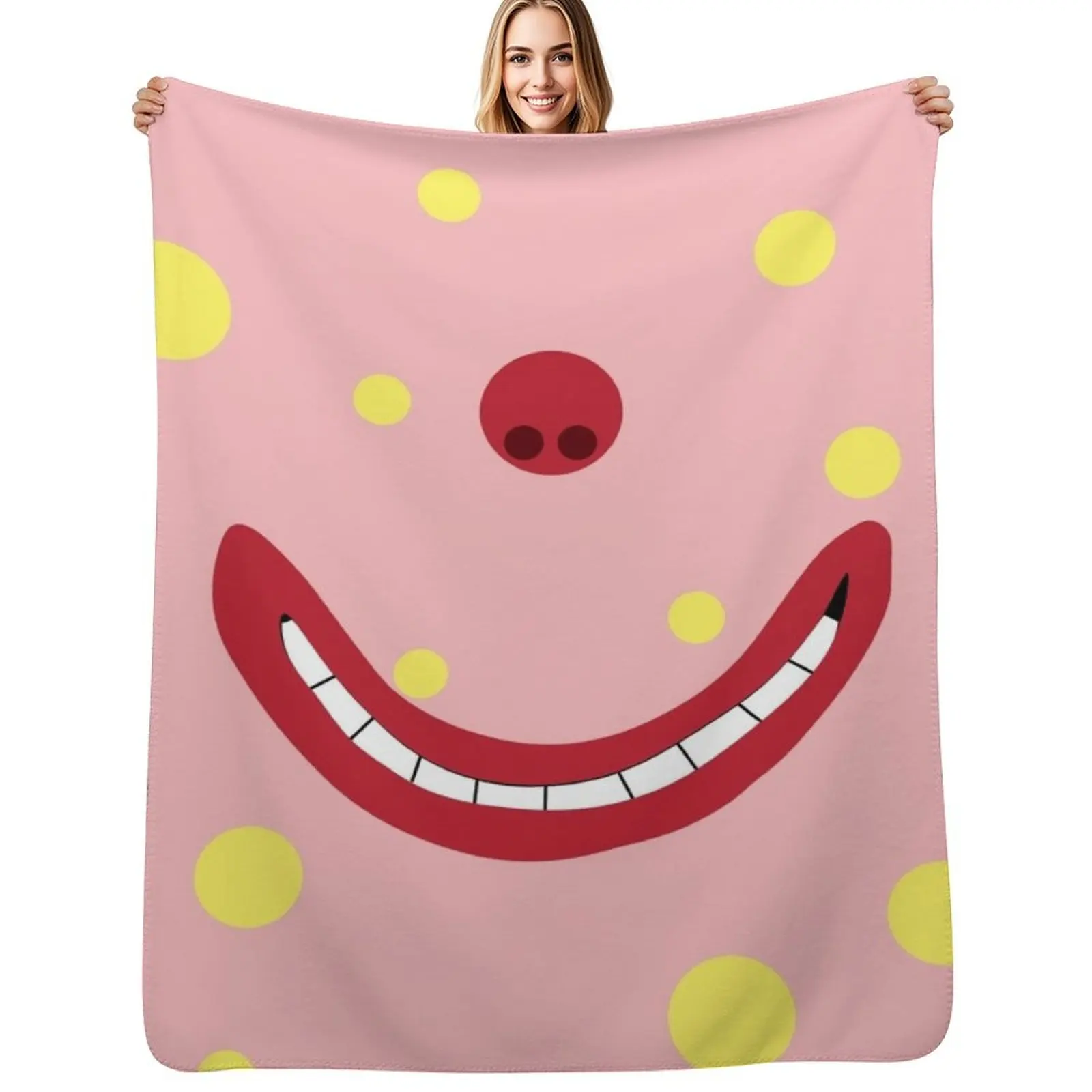 

Mr Blobby Mouth Mask Throw Blanket Cozy Throw Blanket for Bed Sofa Chair
