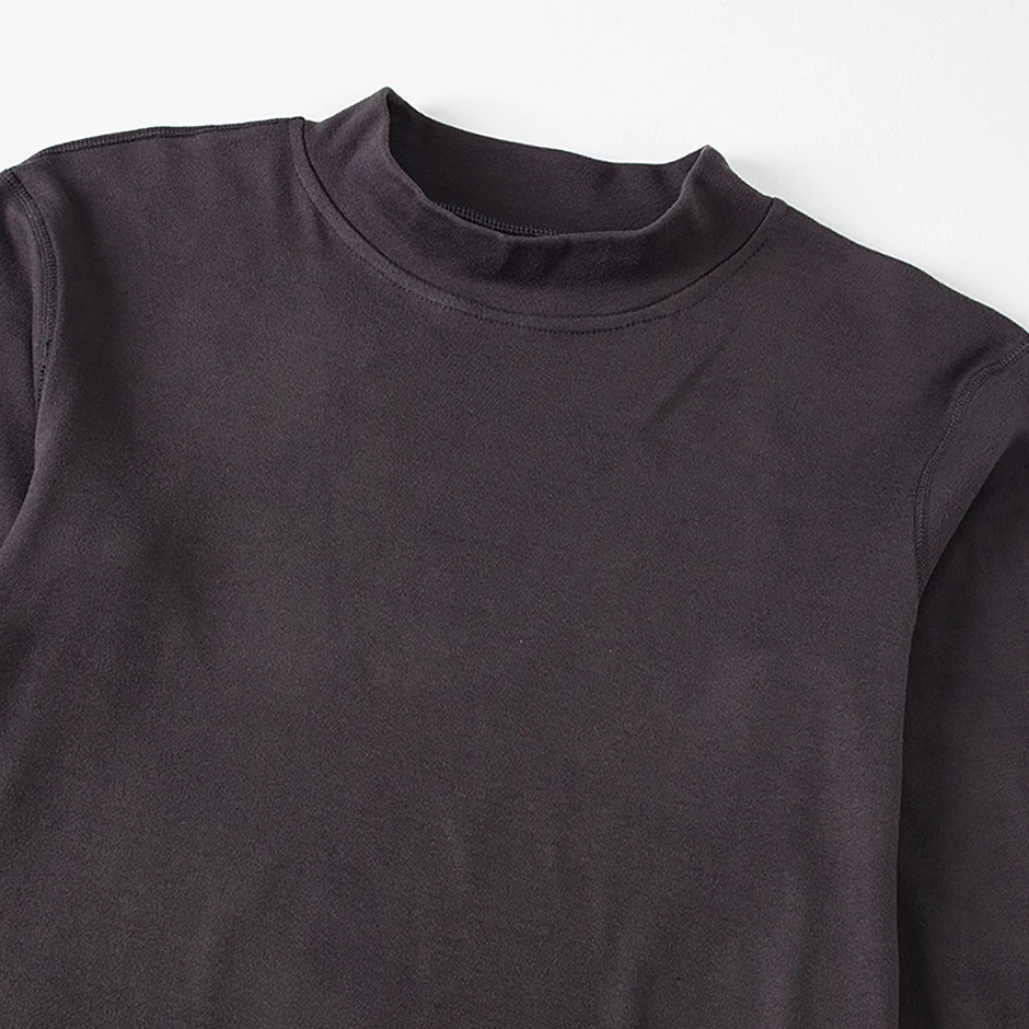 4/1 Stück Herbst und Winter Herren halbhoher Hals warm winddicht Basis Top einfarbig vielseitig Jugend Casual Sport dicke Basis T – Detail 22