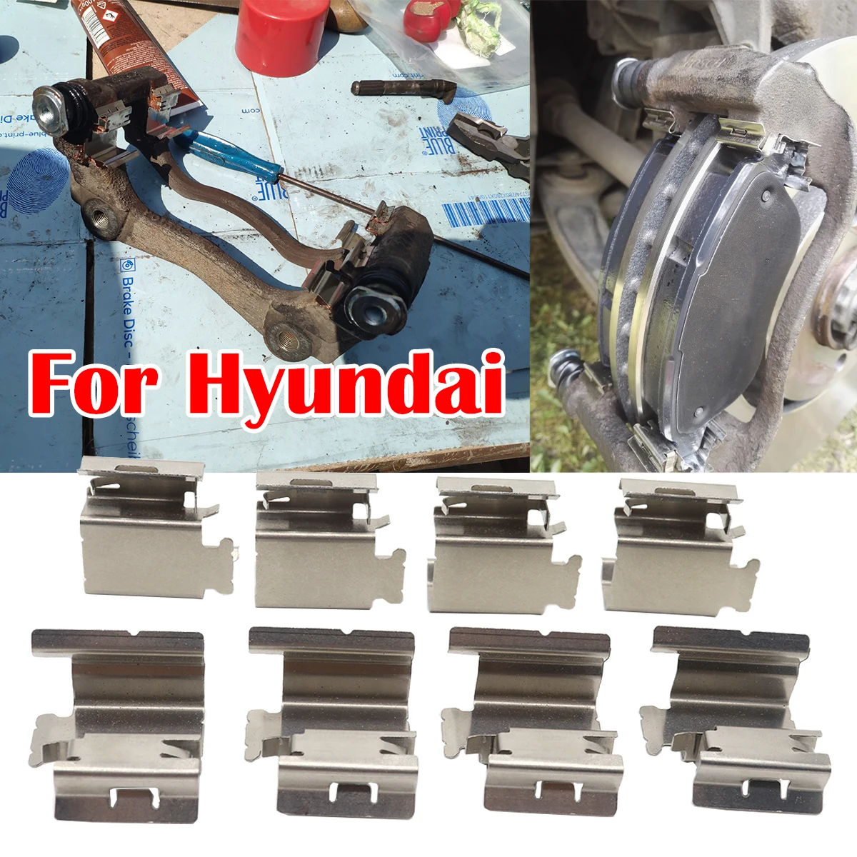 

For Hyundai ACCENT GETZ LANTRA PONY S COUPE Car Brake Pad Fitting Shoe Hardware Shims Repair Kit Accessories Replacement Parts