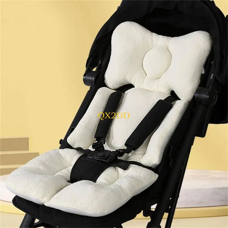 QX2D Ergonomic Infant Basket Liner Breathable Strollers Pad Shockproof for Toddlers