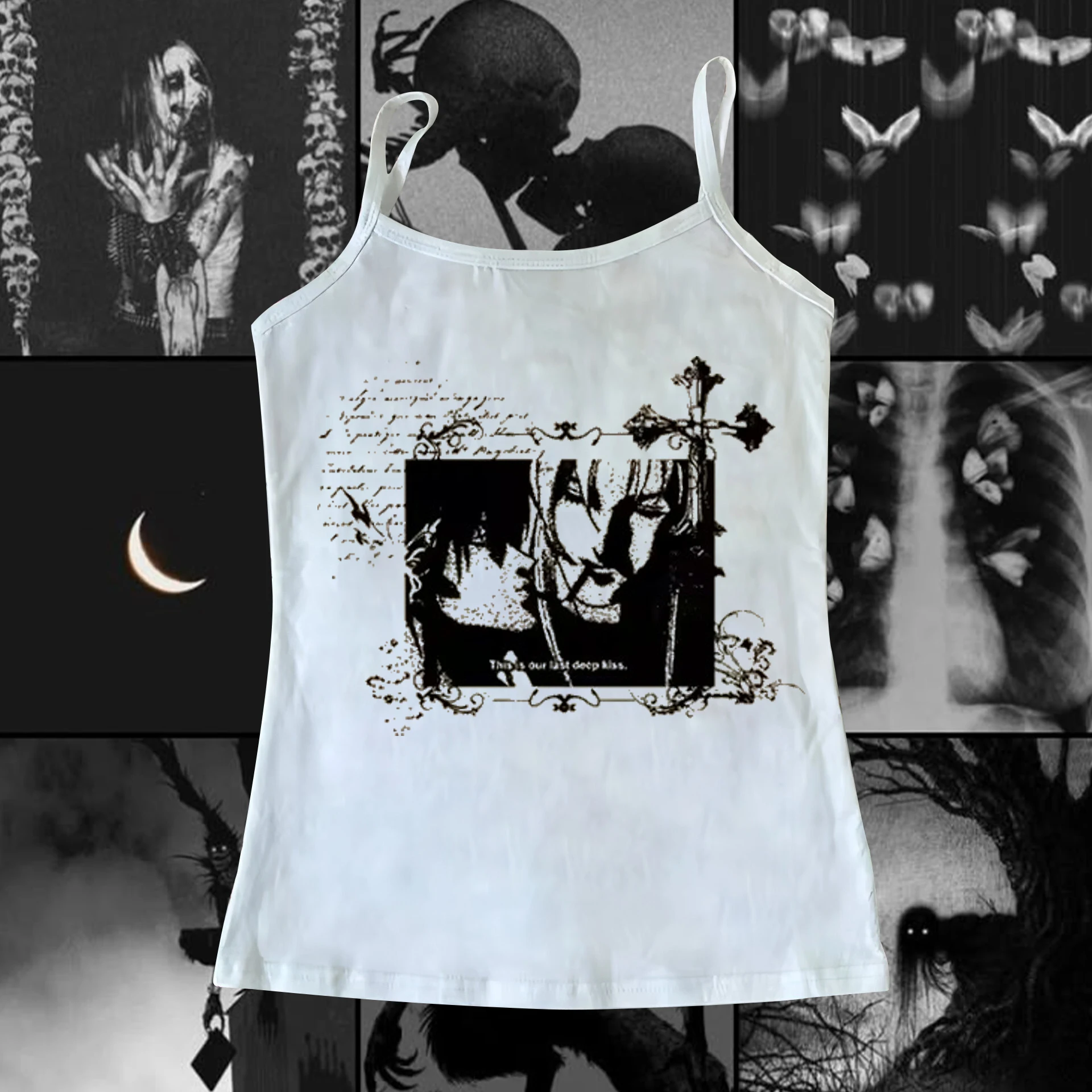 

Spring/Summer New Women's Printed Tank Top with Strap Top Simple, Versatile, Fashionable Style for Daily Use