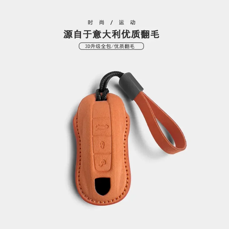 for Porsche Key Case Macan Panamera 911 Cayenne Car Key Holder Cover Protective Shell