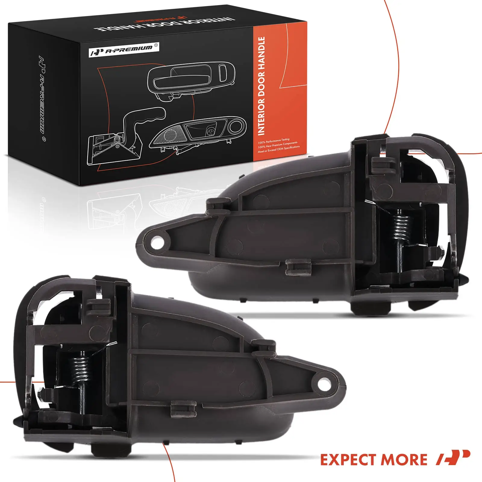 A-Premium 2x Front All Brown Interior Door Handle for Nissan Quest 1999-2002 Mercury Villager 1999-2002