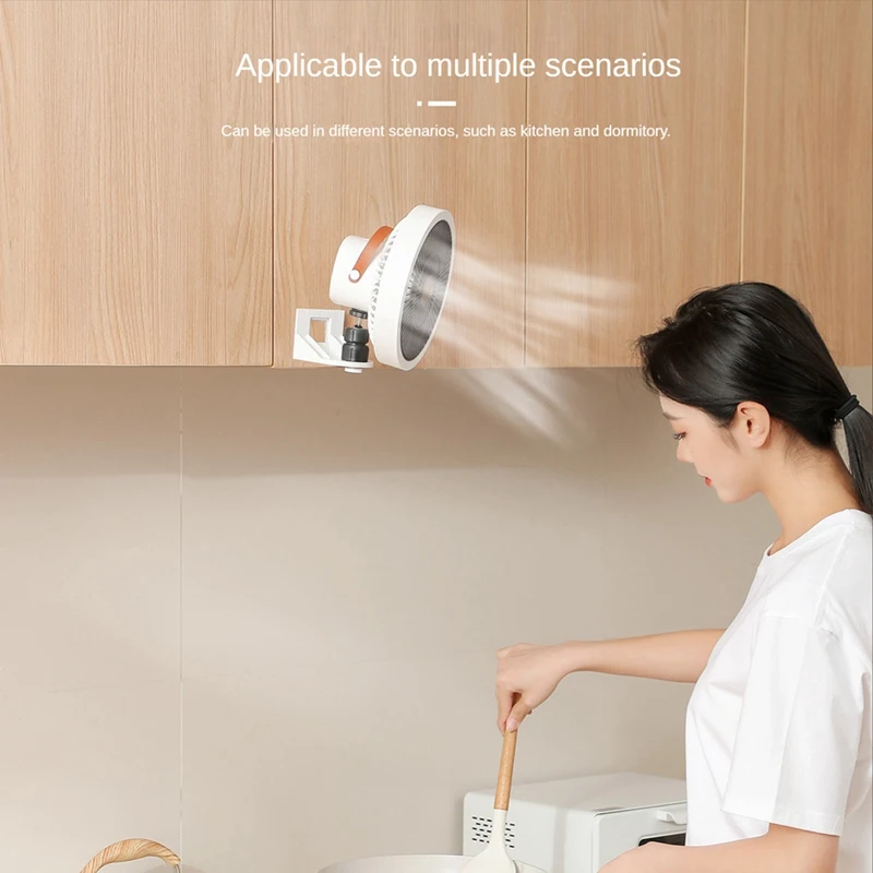 ABGR-Household Wall-Mounted Small Fan Charging Multi-Functional Rechargeable Fan Portable Shaking Electric Fans