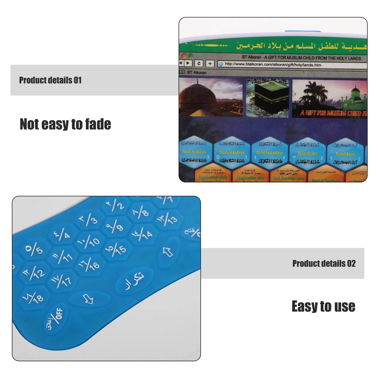 Składana maszyna do nauki Zabawka dla dziecka Islam Laptop Komputer dla maluchów Laptop do czytania w języku arabskim Laptop dla muzułmanów Dziecko Dziecko
