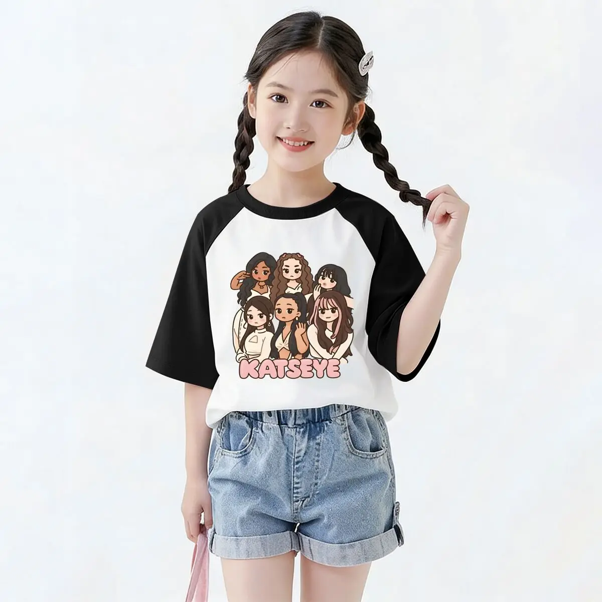 Youth Girl Pop Girl Group Katseye Print T Shirt Casual Vintage Singer Pattern Streetwear 100% Cotton Kids Katseye Tshirts 3 Youth Girl Pop Girl Group Katseye Print T Shirt Casual Vintage Singer Pattern Streetwear 100% Cotton Kids Katseye Tshirts 3
