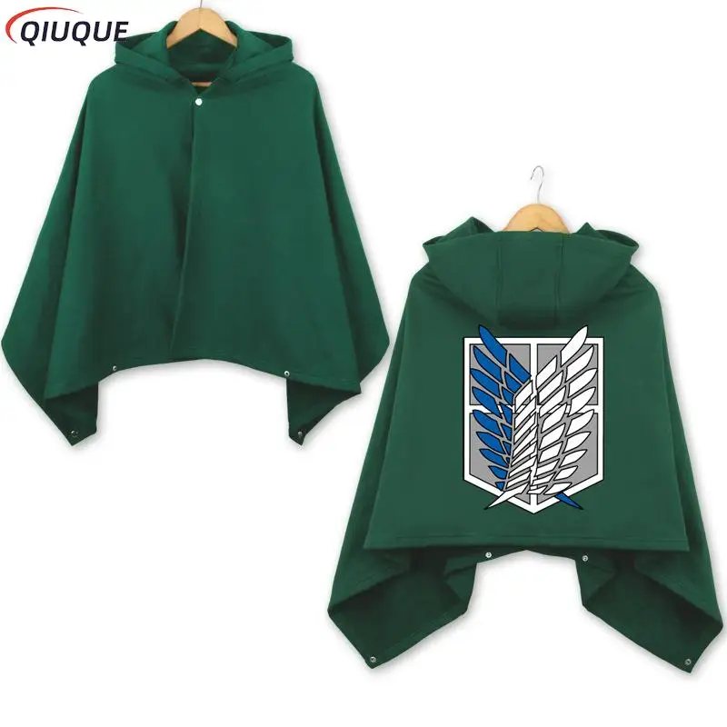 Eren Jager Mikasa Ackerman Wings of Liberty High Quality Thicken Cloak Scouting Legion Cape Cosplay Costume