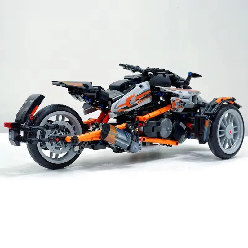 الكلاسيكية MOC 88013 دراجة نارية سوبر سرعة رالي نموذج مركبة بنة الطوب التعليمية لغز لتقوم بها بنفسك لعبة هدايا عيد الميلاد الصبي