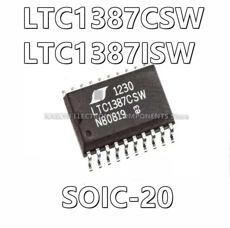 Transceptor Multiprotocolo Metade, 20 SOIC, LTC1387CSW LTC1387ISW LTC1387 2, 5 PCes por lote
