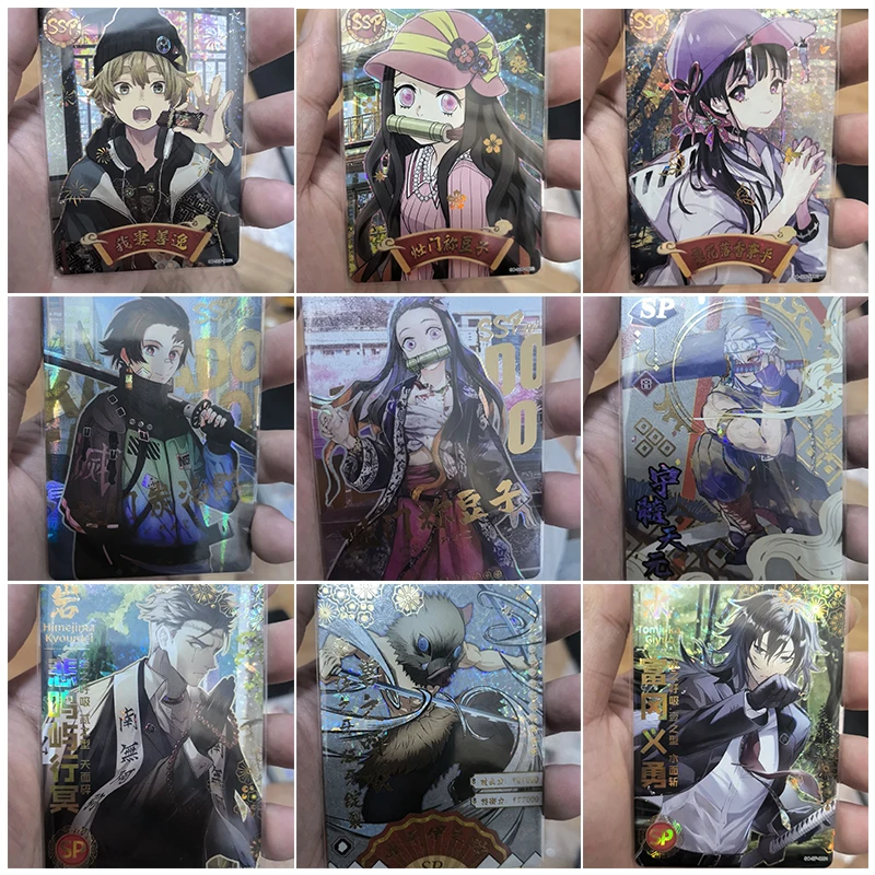 Anime Demon Slayer SP SSP Cards Kamado Nezuko Tomioka Giyuu Uzui Tengen Collection Cards Christmas Birthday Gifts Children's Toy