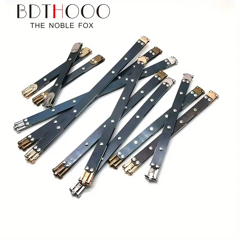 10pcs Metal Internal Flex Frame Adjustable Length Bag Spring Clasps 15cm-30cm Purse Accessories for Handbag Manufacturing