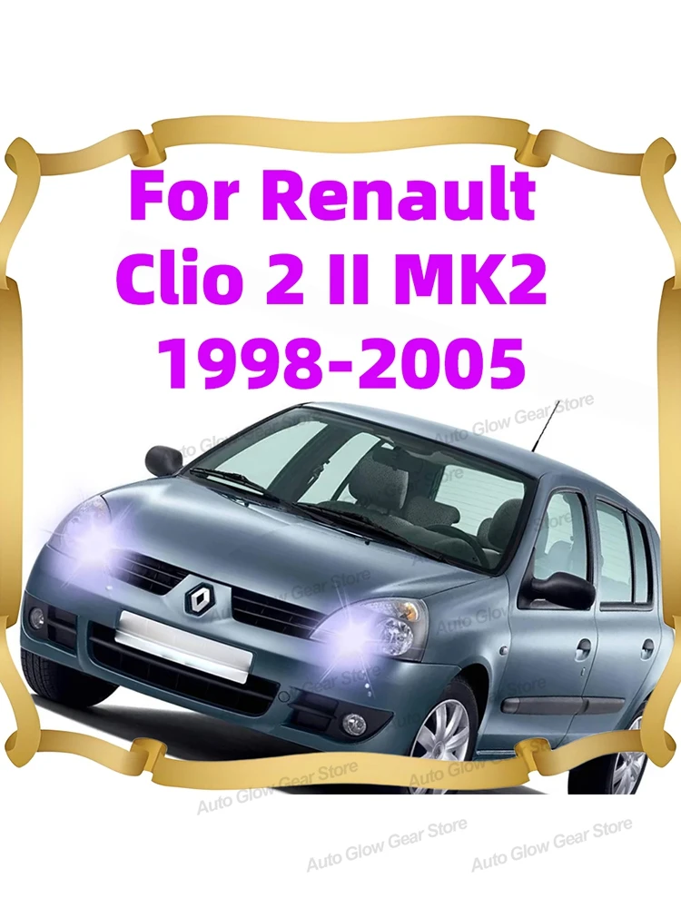 Ampoules LED de voiture T10 W5W, 2 pièces, lampe de stationnement pour Renault Clio 2 II MK2 1998 1999 2000 2001 2002 2003 2004 2005, feux de dégagement