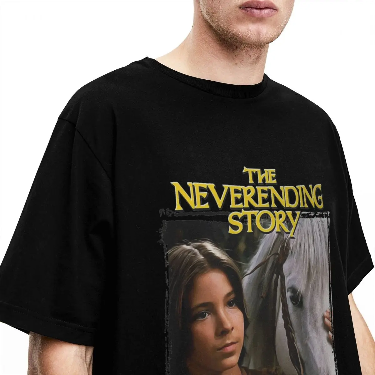 Retro The Neverending Story Gifts Music Fans Men Women T Shirt Merchandise Humorous Tees T-Shirts Pure Cotton Gift Idea Clothing