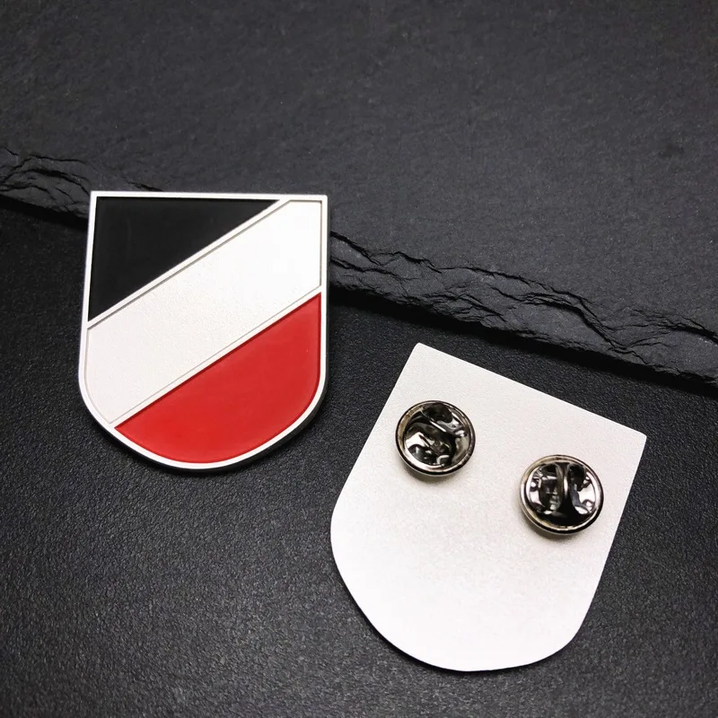 

German National Flag Shield Pin – Red, White & Black Enamel Badge for Fans, Collectors & Fashion Accessories