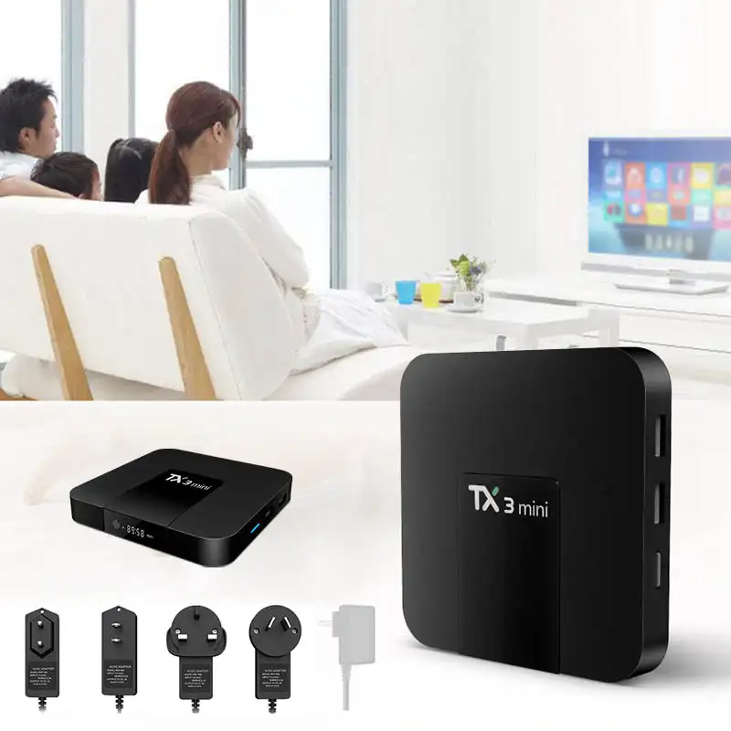 Android TV Box TX3 Mini TV Set-Top Box 4K HD Internet TV Box HDMI Support WiFi 100M LAN Smart TV Box 3D HDR IPTV Media Player