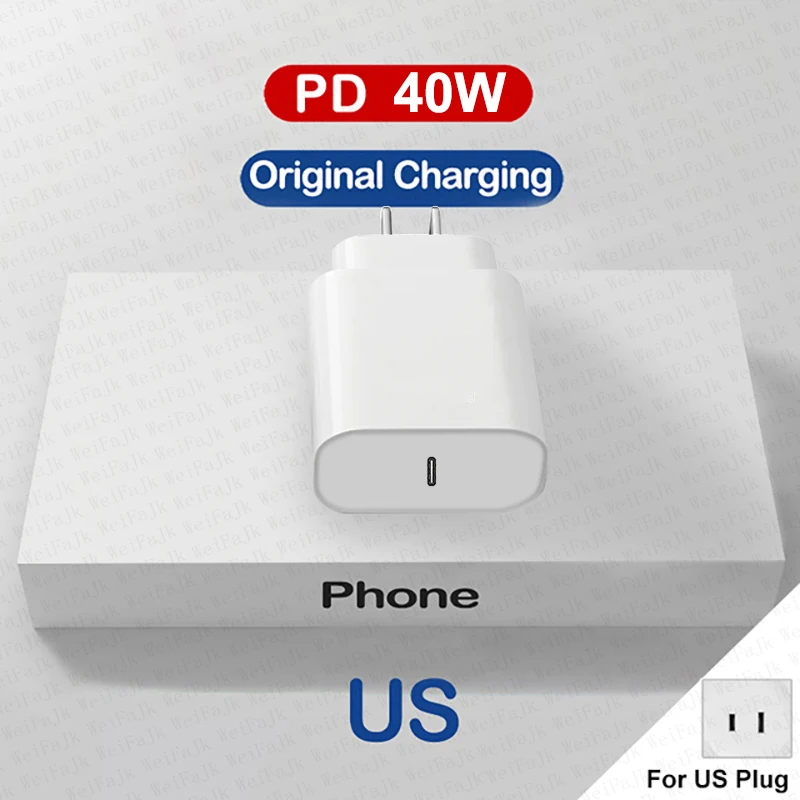 Voor APPLE Originele PD-40W Type C Snelle oplader voor iPhone 17 16 15 13 12 Pro Samsung Xiaomi Snel opladen USB-C Bliksemkabel