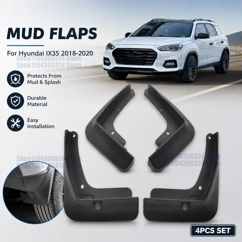 Mud Flaps For Hyundai Hyundai IX35 2018-2120 Car Mudflaps Splash Mud Flaps Front Rear Wheel Fender Flare Auto Accessories