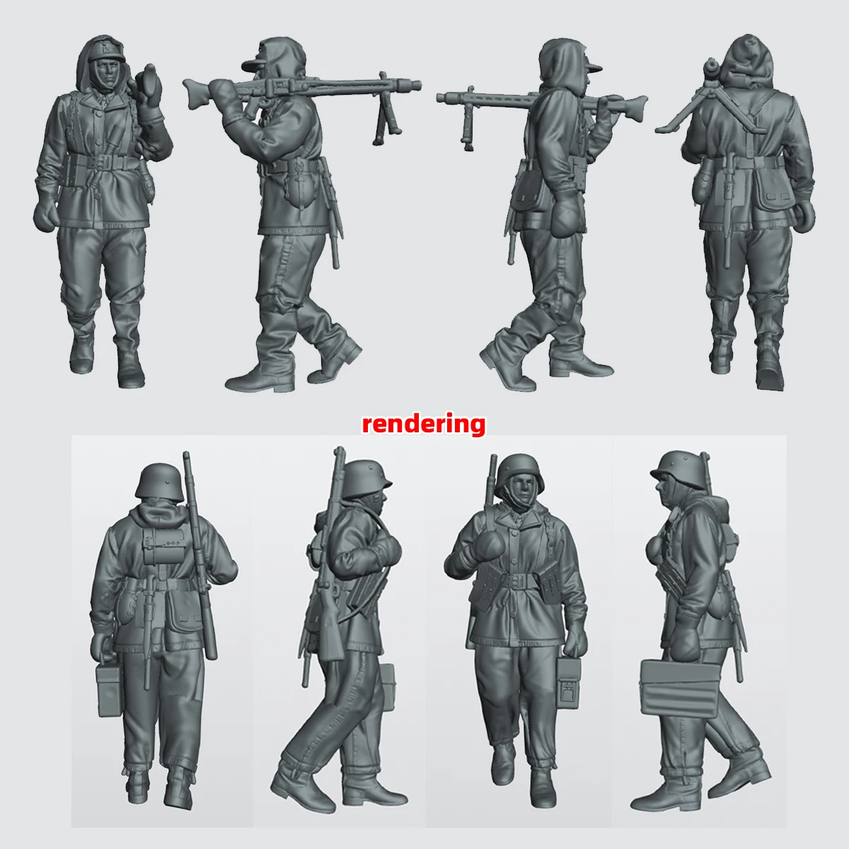 1/35 1/48 1/72 Maßstab Modellbausatz 3D Harz Miniatur-Soldatenfiguren Deutsche Ostfront-Soldaten Unbemalt Unmontiert Diorama – Detail 10