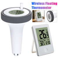 Wireless Floating Thermometer Easy Read Digital Pool Thermometer Water Temperature Thermometer for Swimming Pool Bathtub Hot Tub