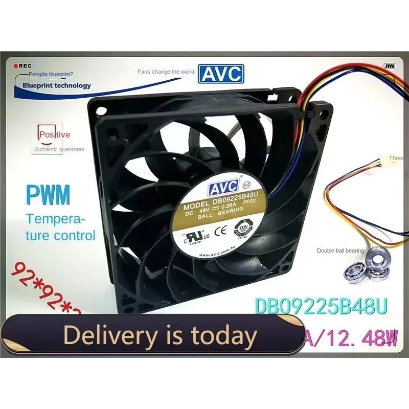 pa  Db09225b48u 9225 9025 9cm/cm 48V PWM Cabinet Cooling Equipment Fan