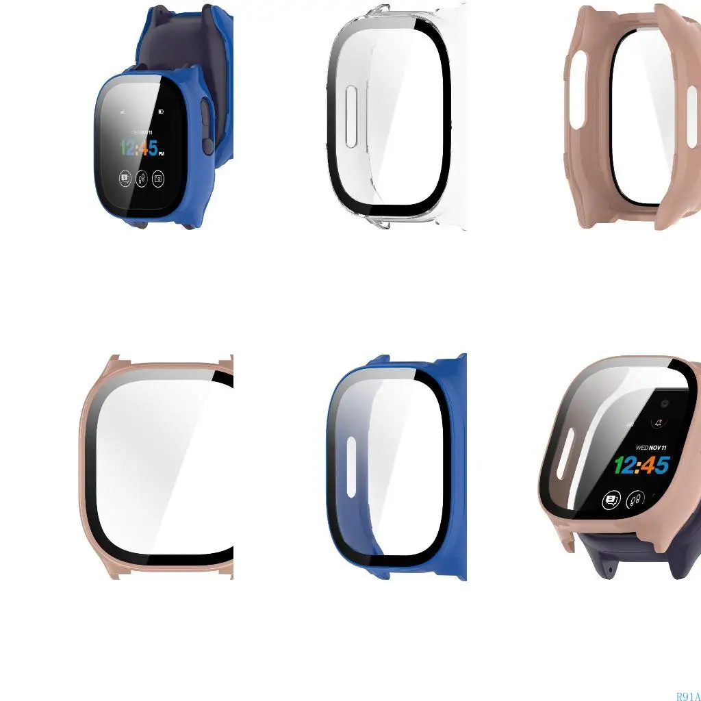 R91A 스마트 워치 커버 쉘 스크린 프로텍터 템퍼링 유리 필름 3